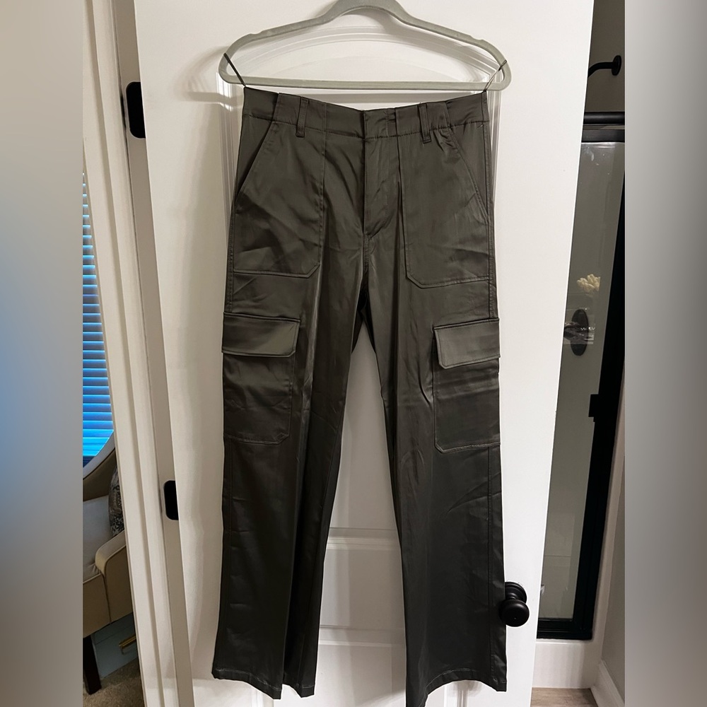 ZARA silk cargo pants